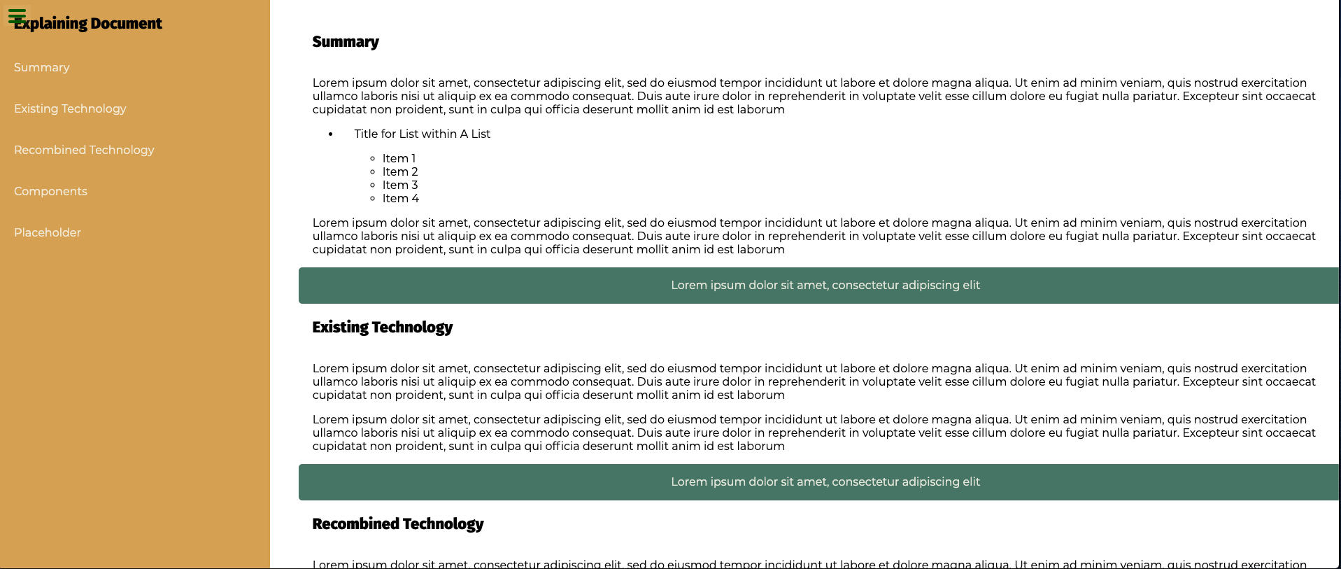 Technical Document Example